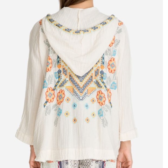 Johnny Was Cabo Gauze Hoodie - Picture 4 of 5